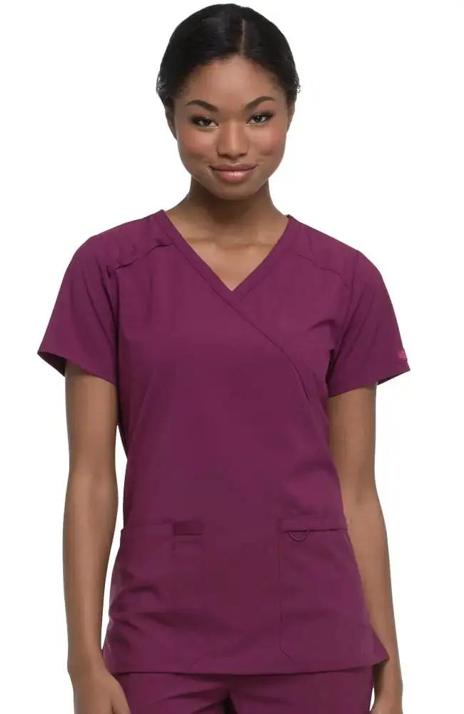 Dickies EDS Essentials Women's Mock Wrap Scrub Top DK625 Simply Scrubs Australia